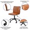 Flash Furniture Low Back Designer Armless Brown Swivel Task Chair DS-512B-BR-BK-GG - alternate 3